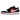 Air Jordan 1 Low Black White Gym Red baskets, vue latérale avec empeigne en cuir noir, semelle intermédiaire blanche et swoosh Nike rouge