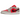 Air Jordan 1 Retro Low Light Iron Ore Siren Red baskets vue latérale avec empiècements en cuir gris, logo Swoosh rouge et semelle blanche