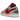 Air Jordan 1 Retro Low Light Iron Ore Siren Red baskets vue latérale avec empeigne grise, détails rouges vifs et semelle intermédiaire blanche.