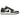 Air Jordan 1 Low Dark Grey baskets vue de profil avec empeigne blanche, empiècements gris foncé, swoosh noir et semelle intermédiaire blanche.