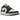 Air Jordan 1 Low Dark Grey baskets vue latérale classique avec tige en cuir, empiècements gris, semelle intermédiaire blanche et logo Swoosh noir