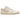 Air Jordan 1 Low Sail Rattan baskets vue inclinée avec empeigne en cuir beige, semelle intermédiaire blanche et logo Jumpman sur la languette
