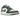 Air Jordan 1 Low Galactic Jade baskets vue latérale avec empiècements en cuir vert, semelle intermédiaire blanche et logo Swoosh noir iconique