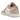 Air Jordan 1 Low Particle Beige baskets vue latérale avec empeigne en cuir beige, détails blancs et swoosh noir emblématique