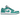 Air Jordan 1 Low Emerald baskets en vue latérale avec des empiècements en cuir blanc, des détails vert menthe, le swoosh classique et une semelle blanche