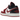 Air Jordan 1 Low Reverse Black Toe baskets en vue latérale avec empeigne en cuir blanc, détails rouges au talon et swoosh noir emblématique.