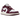 Air Jordan 1 Low Bordeaux baskets vue latérale avec base en cuir blanc, empiècements bordeaux, logo Swoosh noir et semelle intermédiaire blanche