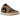 Baskets Air Jordan 1 Low Desert vue de côté avec une empeigne en cuir beige et blanc, logo rouge emblématique et bout perforé