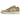 Air Jordan 1 Low Rattan Sail Desert baskets en profil avec empeigne en cuir beige, détails blancs, semelle en caoutchouc et logo Nike Swoosh.