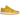 Air Jordan 1 Low Yellow Strike baskets vue latérale avec panneaux en cuir jaune pâle, détails blancs, logo Swoosh noir et semelle blanche.