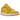 Air Jordan 1 Low Yellow Strike baskets vue latérale dans des tons jaune clair et foncé avec semelle intermédiaire blanche et logo Nike Swoosh