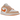 Air Jordan 1 Low Sunset Haze baskets vue latérale avec empeigne en cuir blanc et superpositions en daim orange, agrémentée d'un Swoosh noir