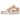 Air Jordan 1 Low Sunset Haze baskets vue latérale avec superpositions en daim blanc et rose, semelle intermédiaire blanche et semelle rose.