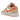 Air Jordan 1 Low Sunset Haze baskets vue latérale avec base en cuir blanc, empiècements en daim pêche et semelle intermédiaire blanche