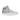 Air Jordan 1 Retro High CO.JP Neutral Grey baskets vue latérale avec empeigne en nubuck gris, semelle intermédiaire blanche et swoosh argenté métallisé.