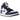 Baskets Air Jordan 1 Retro High CO.JP Midnight Navy (2020) vue latérale avec empiècements en daim bleu marine et base en cuir blanc.
