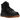 Nike Air Force 1 High Utility 2.0 Black Gum Orange baskets vue latérale avec empeigne en cuir noir, sangle de cheville et semelle en gomme tan.