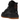 Baskets Nike Air Force 1 High Utility 2.0 Black Gum Orange en vue latérale avec empeigne en cuir noir, sangle de cheville, boucles métal et gomme