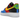 Nike Air Force 1 Low '07 QS Uno baskets vue latérale en cuir blanc avec détails Uno colorés, logo Nike jaune et semelle intermédiaire blanche