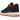 Nike Air Force 1 Low 07 PRM Halloween baskets en vue latérale avec empeigne en cuir noir, graphismes d'yeux et détails orange contrastants.