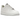 Nike Air Force 1 Low Next Nature White Metallic Grey baskets en vue latérale avec empeigne en cuir blanc, swoosh gris et semelle blanche