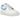 Nike Air Force 1 Low 07 Next Nature Pale Ivory University Blue baskets vue latérale avec empeigne en cuir blanc et détails swoosh bleu clair