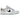 Nike SB Dunk Low Sean Cliver baskets en vue angulaire avec cuir blanc, empiècements en daim bleu, Swoosh doré et semelle extérieure pailletée.