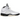 Baskets Air Jordan 5 Retro Reverse Metallic en vue inclinée avec tige métallique argentée, lacets noirs et unité Air visible