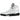 Baskets Air Jordan 5 Retro Reverse Metallic en vue latérale avec empeigne en cuir blanc, languette réfléchissante et semelle intermédiaire noire