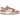 Nike Dunk Low Medium Curry baskets vue latérale avec superpositions en daim marron, base en cuir blanc et semelle off-white.