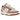 Nike Dunk Low Medium Curry baskets en vue latérale avec empeigne en daim marron clair, détails en cuir blanc et semelle en gomme