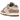 Nike Dunk Low Medium Curry baskets en vue latérale avec empeigne en daim marron clair, semelle intermédiaire blanche et swoosh marron.