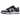 Nike Dunk Low Georgetown baskets vue latérale avec panneaux en cuir gris et bleu marine, semelle intermédiaire blanche et semelle marine