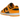 Nike Dunk Low Championship Goldenrod baskets vue latérale avec empeigne en cuir jaune et noir, semelle assortie et lacets noirs.