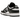 Nike Dunk Low Panda baskets vue latérale avec construction en cuir noir et blanc, semelle intermédiaire blanche et semelle extérieure noire.