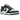 Nike Dunk Low Michigan baskets vue latérale avec superpositions jaunes iconiques, base bleu marine, lacets assortis et semelle blanche