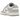 Nike Dunk Low Grey Fog baskets en vue angulaire avec empeigne en cuir gris clair, lacets blancs et semelle en caoutchouc assortie.