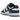 Nike Dunk Low Valerian Blue baskets en vue angulaire avec empeigne en cuir blanc et bleu profond, semelle intermédiaire blanche et bleue