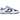 Nike Dunk Low Racer Blue White baskets en vue latérale avec superpositions en cuir bleu roi, empiècements blancs, lacets assortis et semelle blanche.