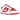 Nike Dunk Low Championship Red baskets vue latérale avec construction classique en cuir rouge et blanc, semelle intermédiaire blanche et semelle rouge.