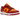 Baskets Nike Dunk Low Midas Gold en vue angulaire avec cuir rouge, superpositions dorées, lacets blancs et semelle intermédiaire blanche