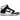 Nike Dunk High Panda Black White baskets vue de profil montrant les panneaux en cuir noir et blanc emblématiques avec une semelle blanche