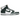 Nike Dunk High Australia baskets en vue inclinée avec tige en cuir vert olive et blanc, lacets verts assortis et semelle en caoutchouc