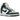 Nike Dunk High Australia baskets vue latérale avec empiècements en cuir vert et blanc, coupe montante classique et semelle extérieure verte.