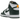 Nike Dunk High Australia baskets vue latérale angulaire avec empiècements en cuir vert et blanc, semelle classique et lacets