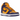 Nike Dunk High Lakers baskets vue latérale classique avec empeigne en cuir violet, détails jaunes et semelle intermédiaire blanche.