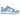 Nike Dunk Low Coast baskets profil latéral en cuir blanc avec détails bleu clair, swoosh bleu, semelle intermédiaire blanche et semelle bleu