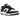 Nike Dunk Low Retro White Black Panda baskets vue latérale avec base en cuir blanc iconique, empiècements noirs et semelle en gomme