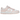 Nike Dunk Low Orange Pearl baskets en profil latérale avec des empiècements orange pastel sur une base en cuir blanc classique