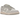 Nike Dunk Low Sail Light Bone baskets en vue latérale classique avec empeigne en cuir blanc, empiècements gris clair et semelle en gomme assortie.